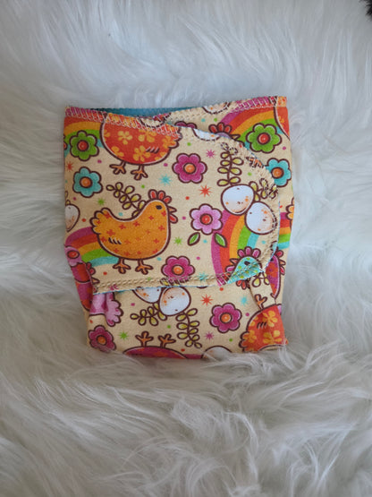 Retro Chickens Reversible NB 2 Layer Preflat