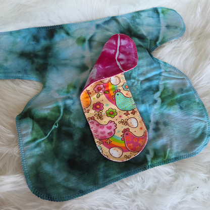 Retro Chickens Reversible NB 2 Layer Preflat